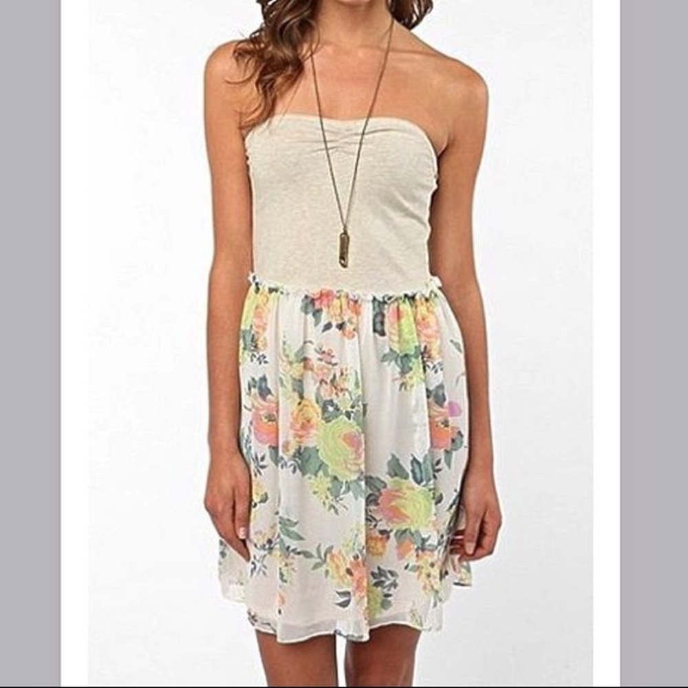 Urban Outfitters floral color-block dress